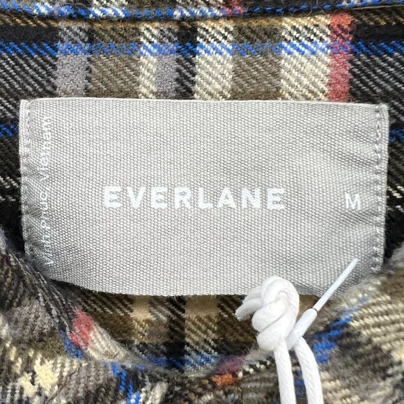 Everlane Flannel Shirt Men M Beech Plaid Brushed Cotton Outdoors Cabin Gorpcore - Picture 11 of 16